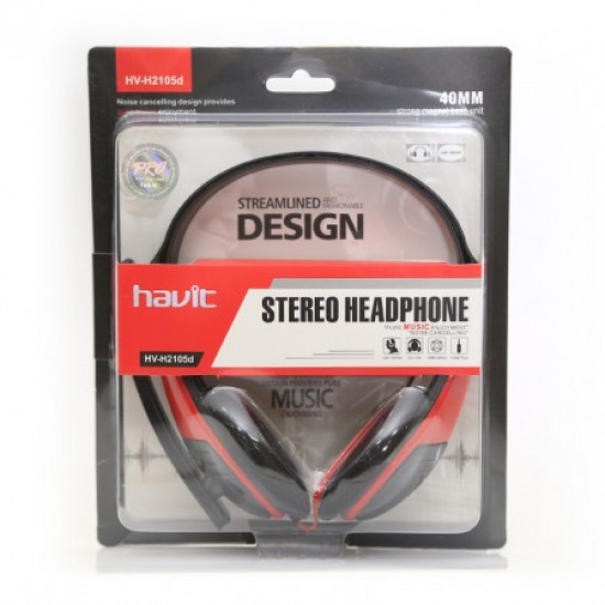 Навушники HAVIT HV-H2105d Black-Red