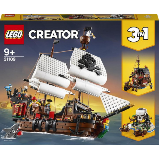 Конструктор LEGO Creator Піратський корабель 1262 деталі (31109)