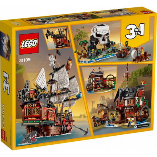 Конструктор LEGO Creator Піратський корабель 1262 деталі (31109)