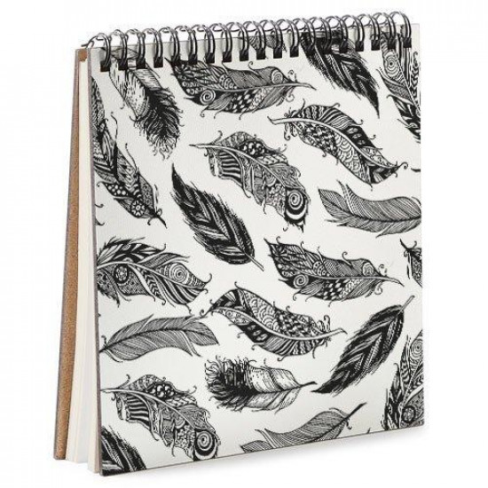 Блокнот Sketchbook Пір'я на білому квадратний 16,7х18 см (BDK_17A011) Блокнот Sketchbook Пір'я на білому квадратний 16,7х18 см (BDK_17A011)