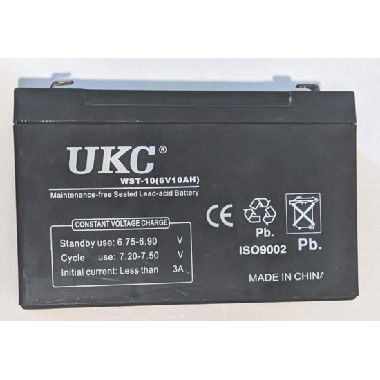 Кислотний акумулятор 6V 10Ah UKC Battery WST-10V Кислотний акумулятор 6V 10Ah UKC Battery WST-10V