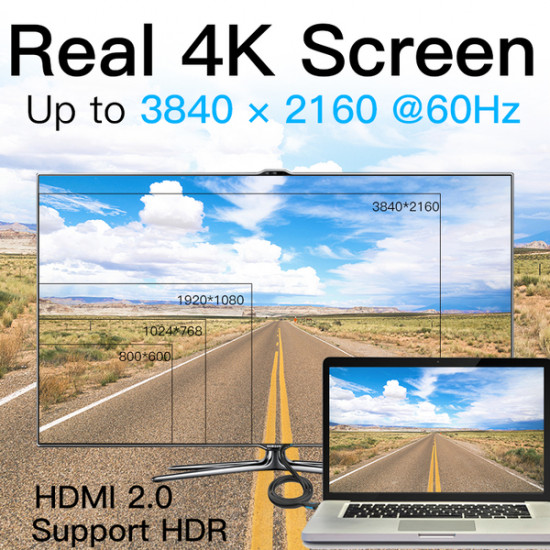 Кабель Vention HDMI-HDMI, 5m, v1.4, 4K 30Hz (VAA-M02-B500)