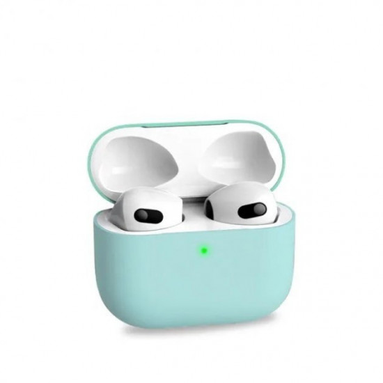 Силиконовый чехол iTrand Apple Airpods 3 Бирюзовый Силиконовый чехол iTrand Apple Airpods 3 Бирюзовый