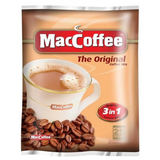 Кава в пакетиках 3 в 1 MacCoffee Оригінал 25*20 г Кава в пакетиках 3 в 1 MacCoffee Оригінал 25*20 г