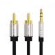 Кабель Vention AUX 3.5 mm M - 2xRCA M, 1 m, Black (BCFBF) Кабель Vention AUX 3.5 mm M - 2xRCA M, 1 m, Black (BCFBF)