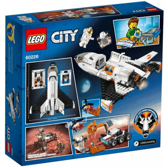 Конструктор LEGO City Шаттл для досліджень Марса 273 деталі (60226)
