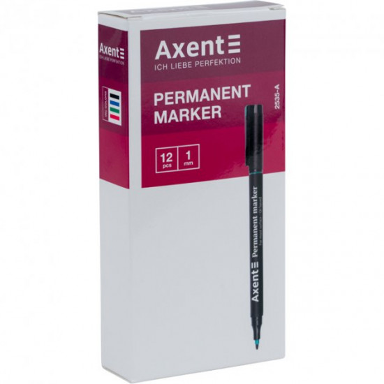 Маркер Axent Permanent 1 мм круглий чорний (2535-01-A) Маркер Axent Permanent 1 мм круглий чорний (2535-01-A)