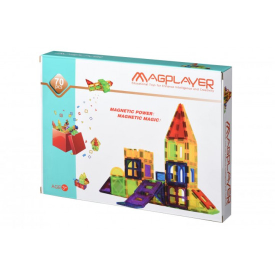 Конструктор Magplayer магнитные плитки 70 эл. MPL-70 (MPL-70) Конструктор Magplayer магнитные плитки 70 эл. MPL-70 (MPL-70)