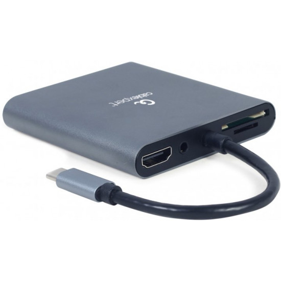 Док-станція Cablexpert USB-C 6-в-1 (A-CM-COMBO6-01) Док-станція Cablexpert USB-C 6-в-1 (A-CM-COMBO6-01)