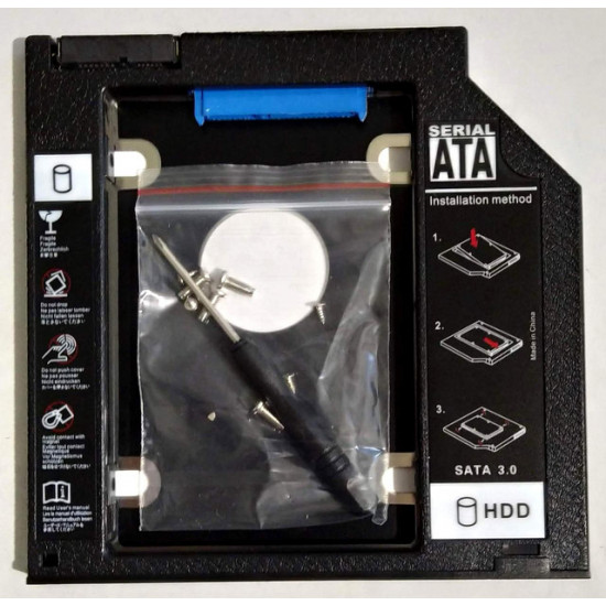 Карман для установки второго HDD/SSD вместо DVD привода Optibay Caddy Карман для установки второго HDD/SSD вместо DVD привода Optibay Caddy