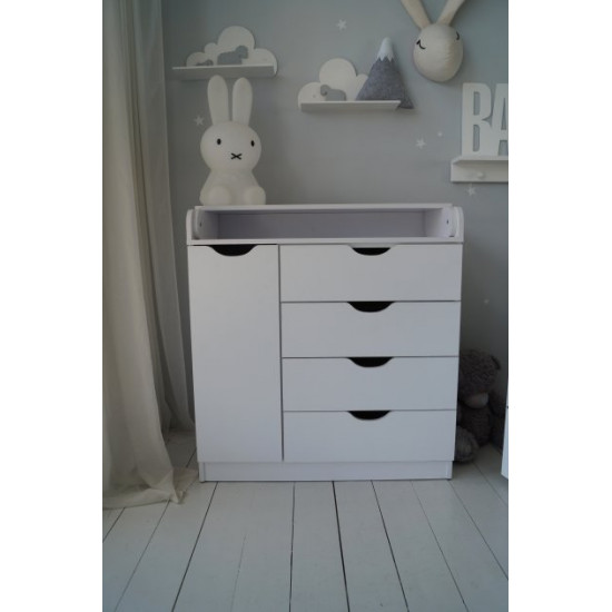Пеленальный комод Baby Comfort Basic 4+1 белый Пеленальный комод Baby Comfort Basic 4+1 белый