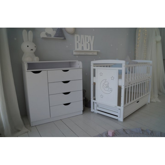 Пеленальный комод Baby Comfort Basic 4+1 белый Пеленальный комод Baby Comfort Basic 4+1 белый