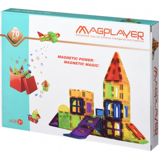Конструктор магнітний Magplayer 70 елементів (MPL-70) Конструктор магнітний Magplayer 70 елементів (MPL-70)