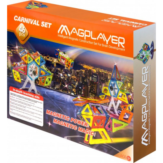 Конструктор магнитный Magplayer 46 элементов (MPB-46) Конструктор магнитный Magplayer 46 элементов (MPB-46)
