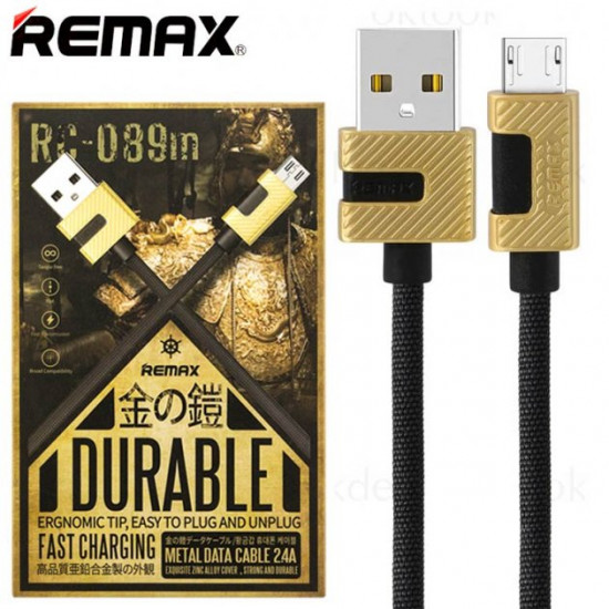 USB кабель Remax RC-089m Metal micro USB черный USB кабель Remax RC-089m Metal micro USB черный