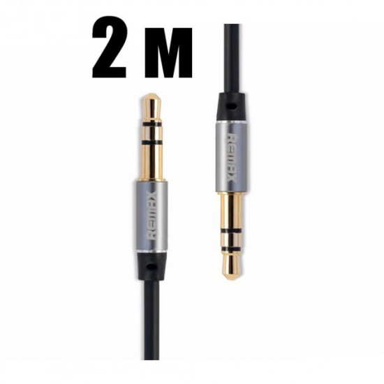 Кабель Aux Cable Remax RL-L200 2М Чёрный Кабель Aux Cable Remax RL-L200 2М Чёрный