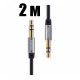 Кабель Aux Cable Remax RL-L200 2М Чёрный Кабель Aux Cable Remax RL-L200 2М Чёрный