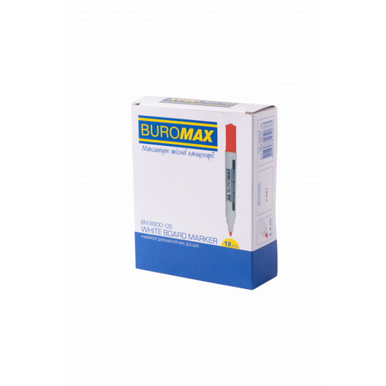 Маркер для сухостираемых досок Buromax BM.8800-05 красный Маркер для сухостираемых досок Buromax BM.8800-05 красный