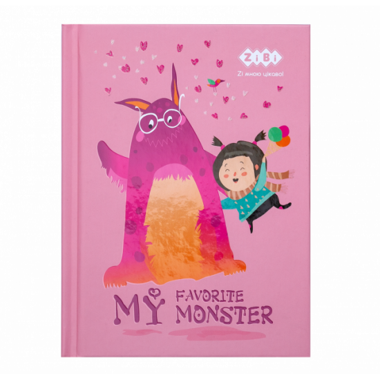 Блокнот ZiBi MONSTER А6 клітинка рожевий Блокнот ZiBi MONSTER А6 клітинка рожевий