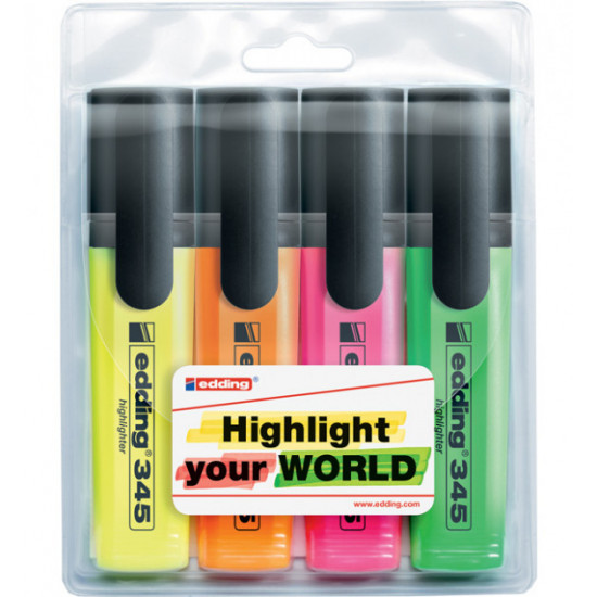 Набір маркерів Edding Highlighter 2-5 мм 4 кольори (01690) Набір маркерів Edding Highlighter 2-5 мм 4 кольори (01690)