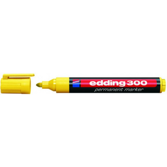Маркер перманентный Edding Permanent 1.5-3 мм Желтый (e-300/05) Маркер перманентный Edding Permanent 1.5-3 мм Желтый (e-300/05)