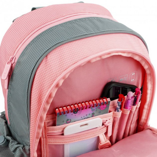 Рюкзак школьный Kite для девочки 36x25x12 см 12 л серо-розовый (K22-771S-2) Рюкзак школьный Kite для девочки 36x25x12 см 12 л серо-розовый (K22-771S-2)