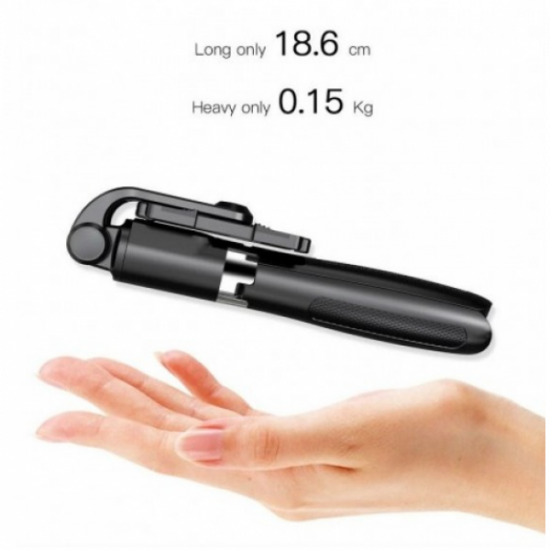 Селфі палиця штатив тринога для телефону Bluetooth з пультом Selfie Stick L01 Чорний Селфі палиця штатив тринога для телефону Bluetooth з пультом Selfie Stick L01 Чорний