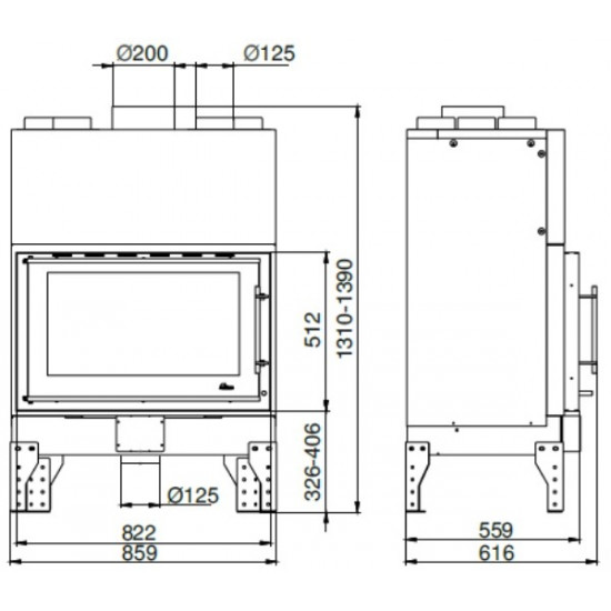 Камінна топка Uniflam 860 EVO Камінна топка Uniflam 860 EVO