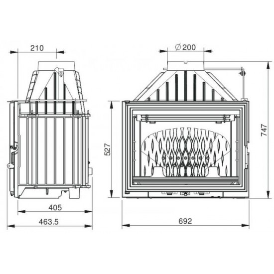 Камінна топка Uniflam 700 LUX Eco із шибером Камінна топка Uniflam 700 LUX Eco із шибером