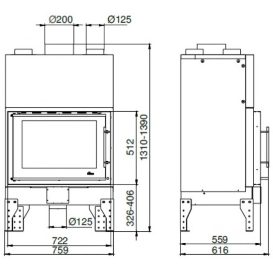 Камінна топка Uniflam 760 EVO Камінна топка Uniflam 760 EVO