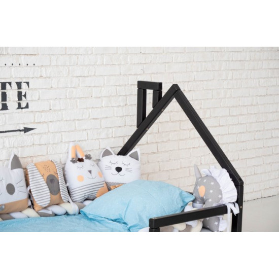 Дитяче ліжко будиночок Монтессорі BUSY WOOD Модель 3 120х60 см чорний Дитяче ліжко будиночок Монтессорі BUSY WOOD Модель 3 120х60 см чорний