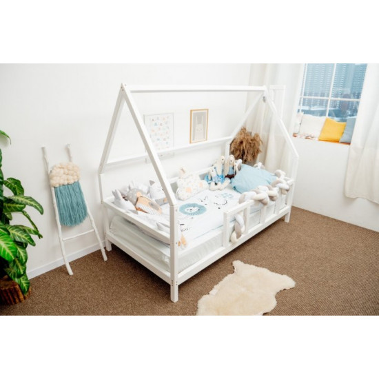 Детская кровать домик Монтессори BUSY WOOD на ножках Модель 1 190х80 см белая Детская кровать домик Монтессори BUSY WOOD на ножках Модель 1 190х80 см белая