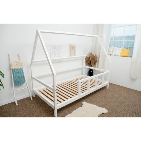Детская кровать домик Монтессори BUSY WOOD на ножках Модель 1 190х80 см белая Детская кровать домик Монтессори BUSY WOOD на ножках Модель 1 190х80 см белая