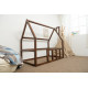 Дитяче ліжко будиночок Монтессорі BUSY WOOD Модель 1 120х60 см темна Дитяче ліжко будиночок Монтессорі BUSY WOOD Модель 1 120х60 см темна