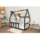Дитяче ліжко будиночок Монтессорі BUSY WOOD Модель 1 120х60 см чорний