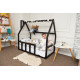 Дитяче ліжко будиночок Монтессорі BUSY WOOD Модель 1 120х60 см чорний