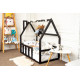 Дитяче ліжко будиночок Монтессорі BUSY WOOD Модель 1 120х60 см чорний