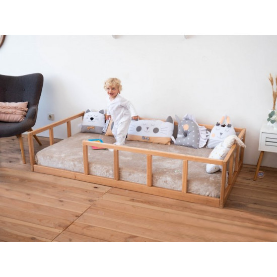 Детская деревянная кровать BUSY WOOD напольная Модель 10 120х60 см Натуральное дерево Детская деревянная кровать BUSY WOOD напольная Модель 10 120х60 см Натуральное дерево