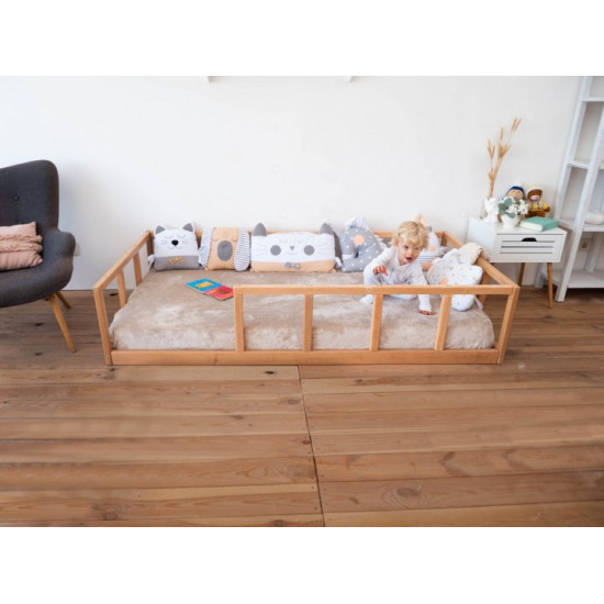 Детская деревянная кровать BUSY WOOD напольная Модель 10 120х60 см Натуральное дерево Детская деревянная кровать BUSY WOOD напольная Модель 10 120х60 см Натуральное дерево