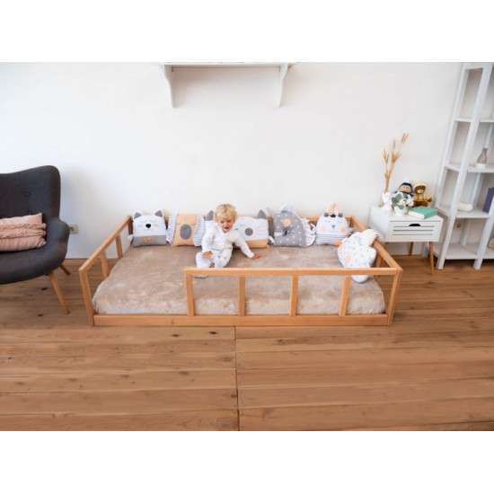 Детская деревянная кровать BUSY WOOD напольная Модель 10 120х60 см Натуральное дерево Детская деревянная кровать BUSY WOOD напольная Модель 10 120х60 см Натуральное дерево