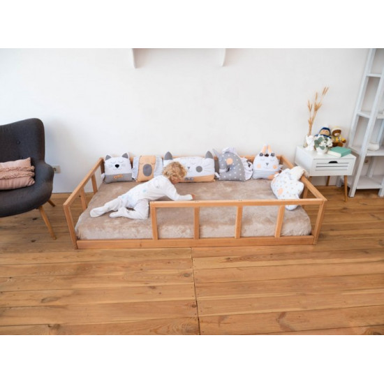 Детская деревянная кровать BUSY WOOD напольная Модель 10 120х60 см Натуральное дерево Детская деревянная кровать BUSY WOOD напольная Модель 10 120х60 см Натуральное дерево