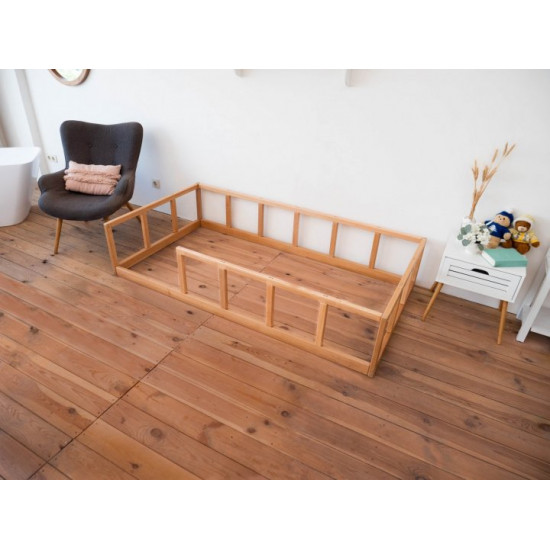 Детская деревянная кровать BUSY WOOD напольная Модель 10 120х60 см Натуральное дерево Детская деревянная кровать BUSY WOOD напольная Модель 10 120х60 см Натуральное дерево