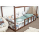Дитяче ліжко будиночок Монтессорі BUSY WOOD Модель 2 200х90 см темна