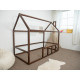 Дитяче ліжко будиночок Монтессорі BUSY WOOD Модель 2 200х90 см темна