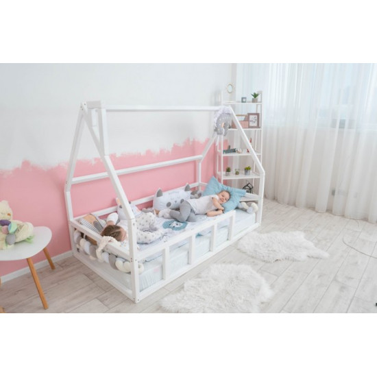 Дитяче ліжко будиночок Монтессорі BUSY WOOD Модель 1 200х90 см білий Дитяче ліжко будиночок Монтессорі BUSY WOOD Модель 1 200х90 см білий