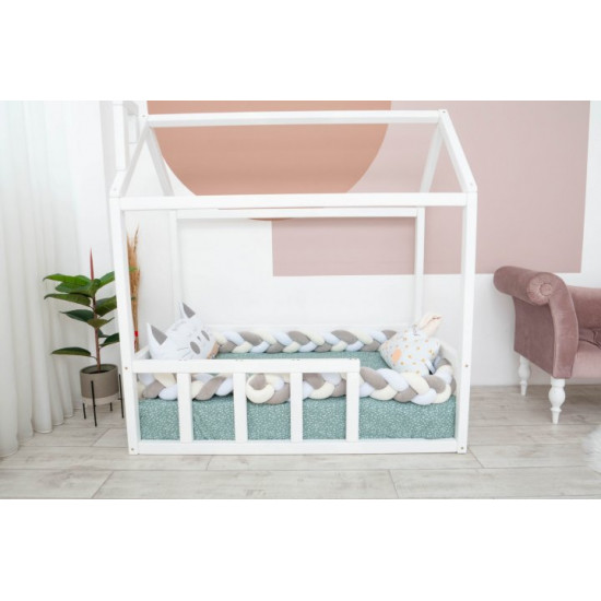 Дитяче ліжко будиночок Монтессорі BUSY WOOD Модель 2 200х90 см біла