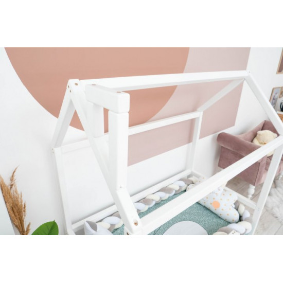 Дитяче ліжко будиночок Монтессорі BUSY WOOD Модель 2 200х90 см біла
