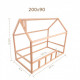 Дитяче ліжко будиночок Монтессорі BUSY WOOD Модель 2 200х90 см біла