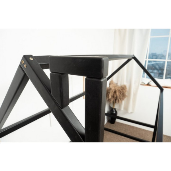 Дитяче ліжко будиночок Монтессорі BUSY WOOD Модель 2 190х80 см чорний