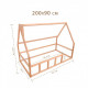 Дитяче ліжко будиночок Монтессорі BUSY WOOD Модель 1 200х90 см сіра Дитяче ліжко будиночок Монтессорі BUSY WOOD Модель 1 200х90 см сіра